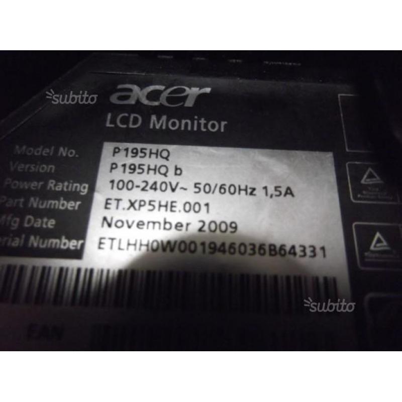 Monitor lcd acer 19 pollici